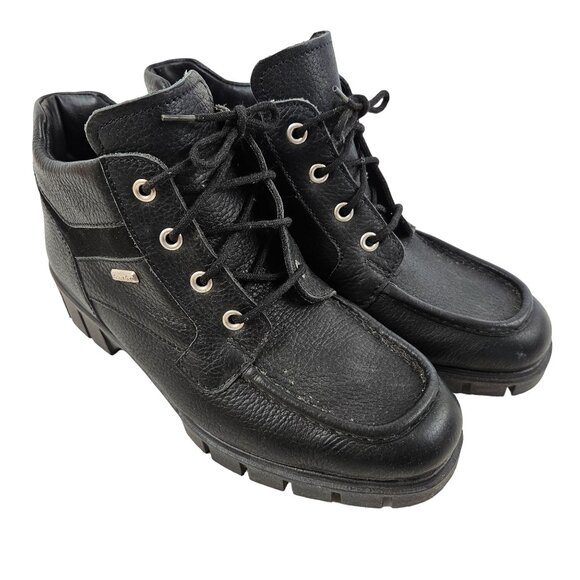 Rohde Ankle Boots Womes Size 7.5M Black Lace Up SympaTex Snow Hiking Lined - Picture 1 of 9